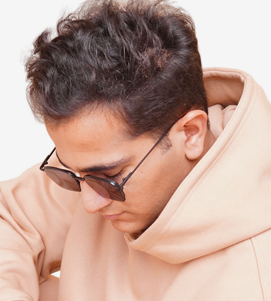 Oversized Pull-Over Hoodie & Trouser-Dark Vanilla
