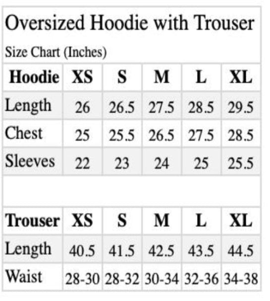 Oversized Pull-Over Hoodie & Trouser (Combed Cotton Fleece) -Dark Vanilla