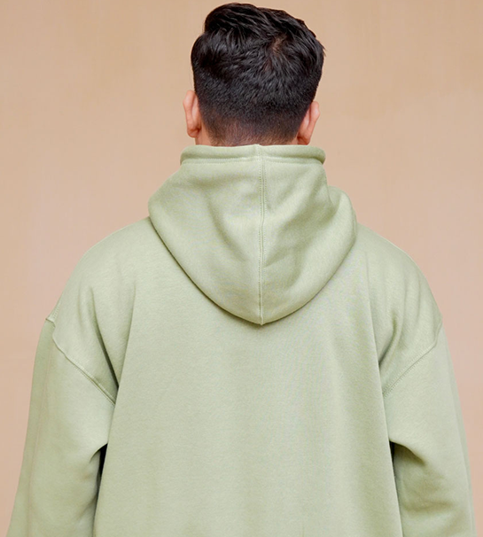 Oversized Zipper Hoodie- sage green