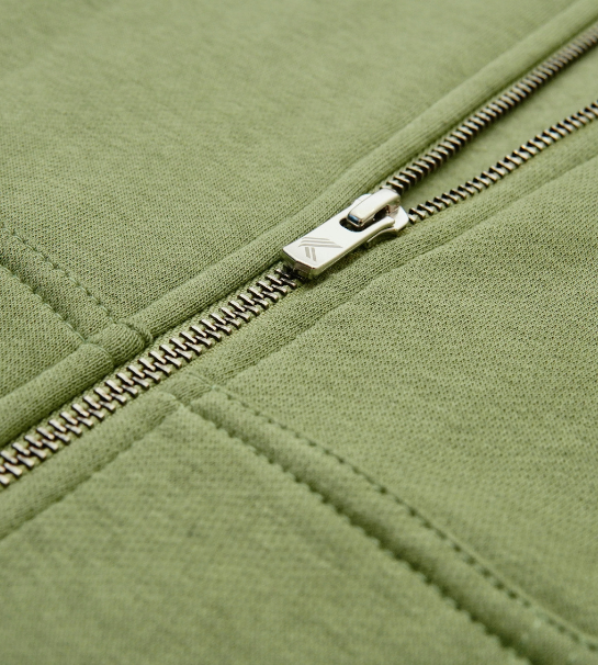 Oversized Zipper Hoodie- sage green