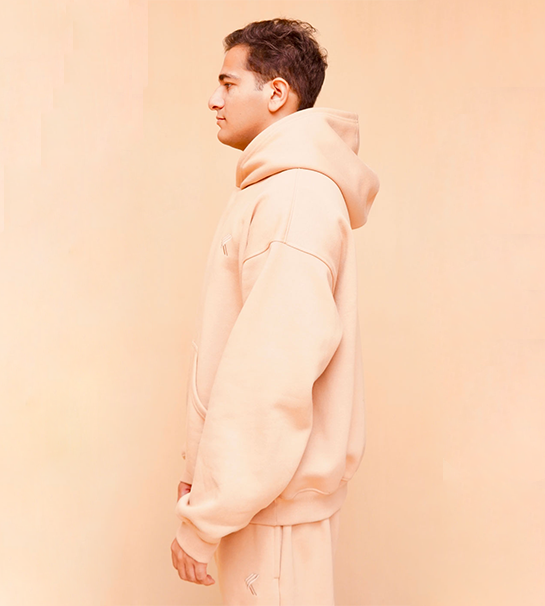 Oversized Pull-Over Hoodie & Trouser-Dark Vanilla