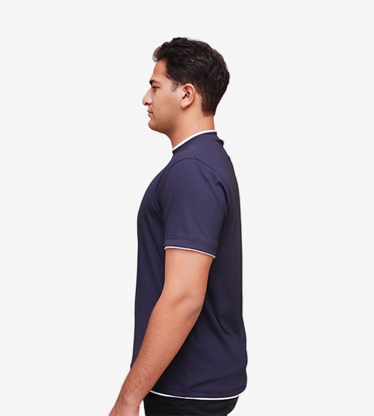 Men’s Cetacean Blue  Double Hem T-Shirt