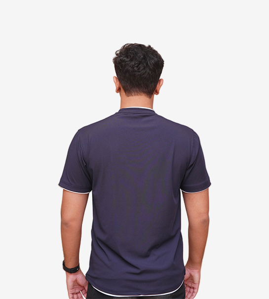 Men’s Cetacean Blue  Double Hem T-Shirt