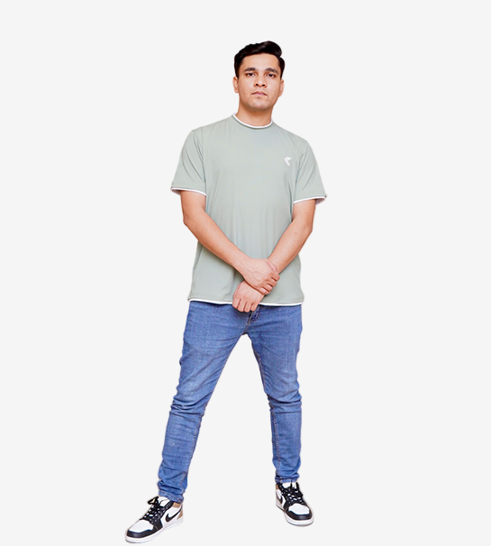 Men’s Light Moss Green Double Hem T-Shirt