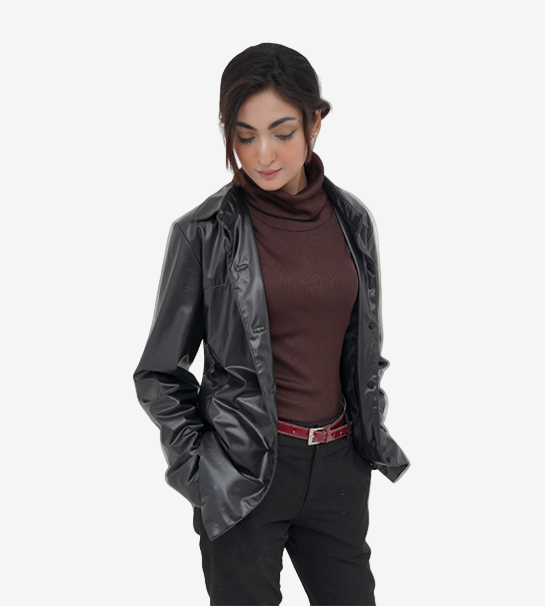 Roll Neck Sleeveless Top-Chocolate Brown