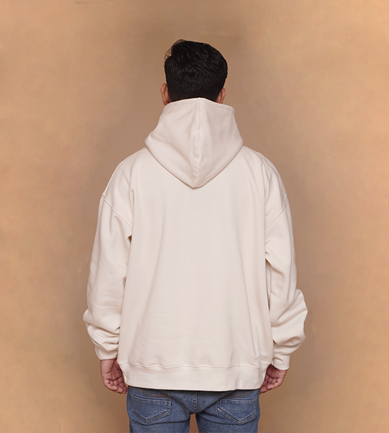 Oversized Pull-Over Hoodie-Ivory